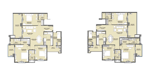 Ashiana Mulberry 3 BHK + Servant + Deck Floor Plan Sohna Road Gurgaon