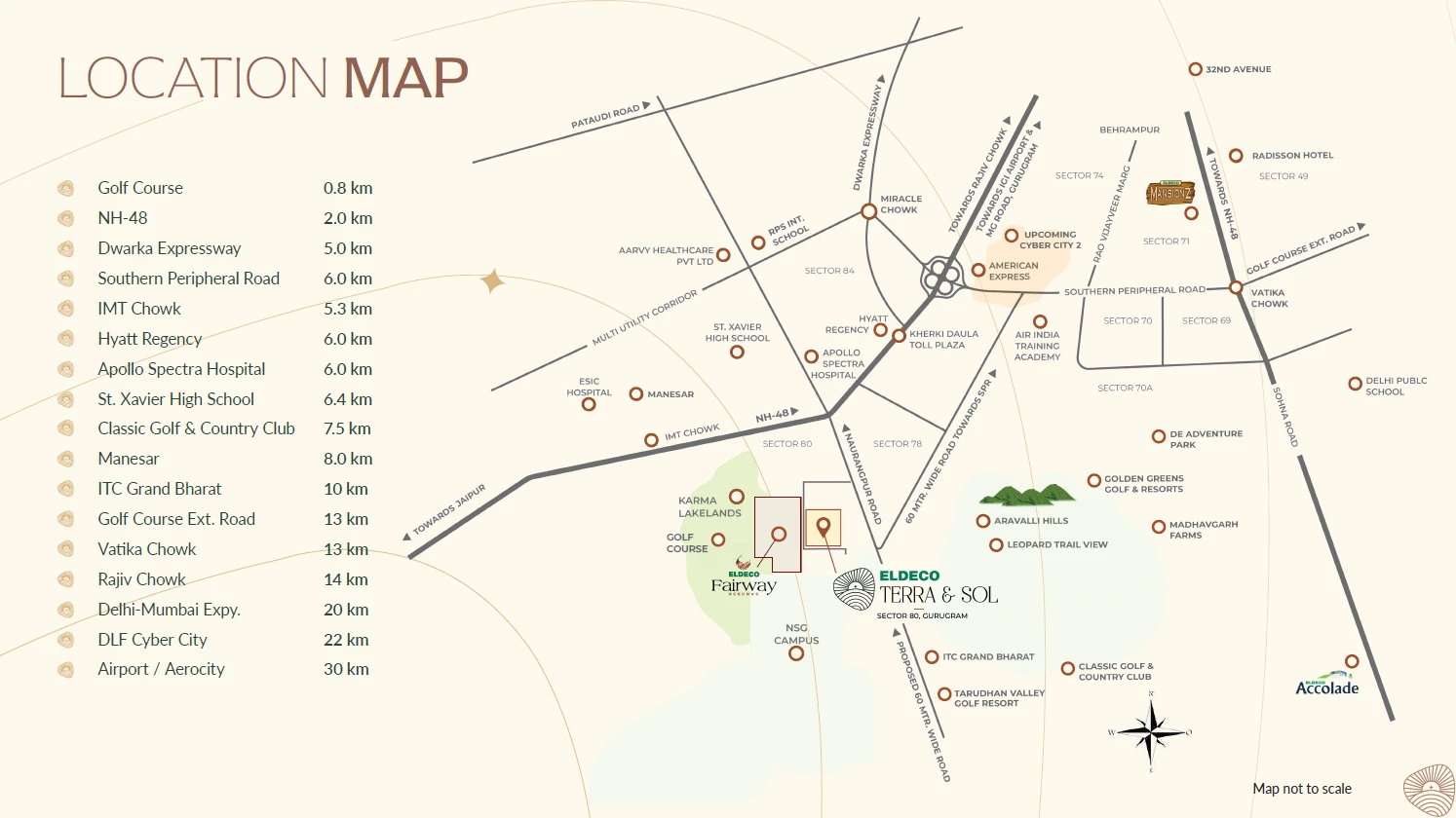 Eldeco Terra & Sol Location Map — Sector 80, Gurugram