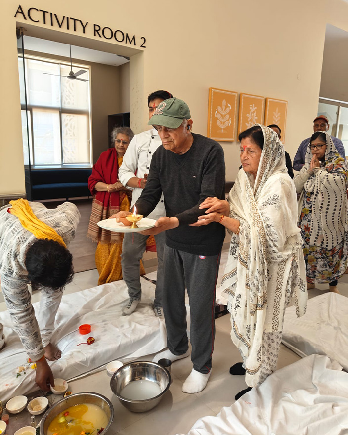 Senior Couple Enjoying Active Lifestyle at First Citizen by Silverglades Gurgaon