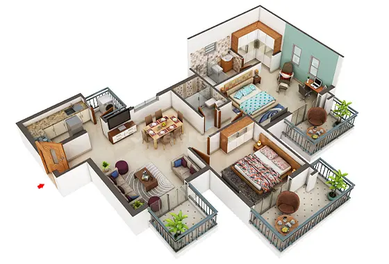 Godrej Nature Plus 2 BHK Floor Plan