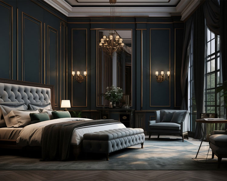 Luxury bedroom interior