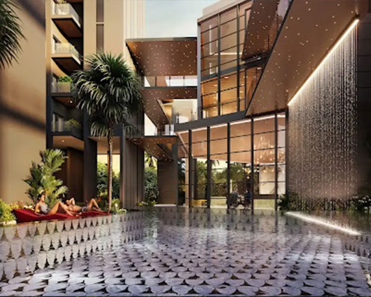Infinity pool and water features