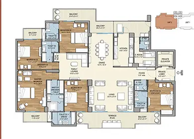 Tulip Monsella 5 BHK Floor Plan